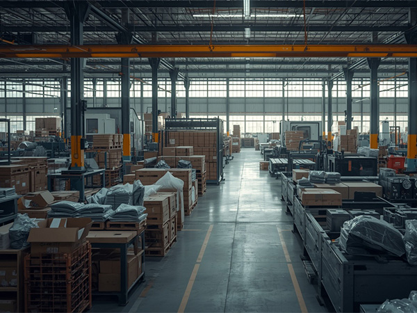 Consolidated pallets ready for supply